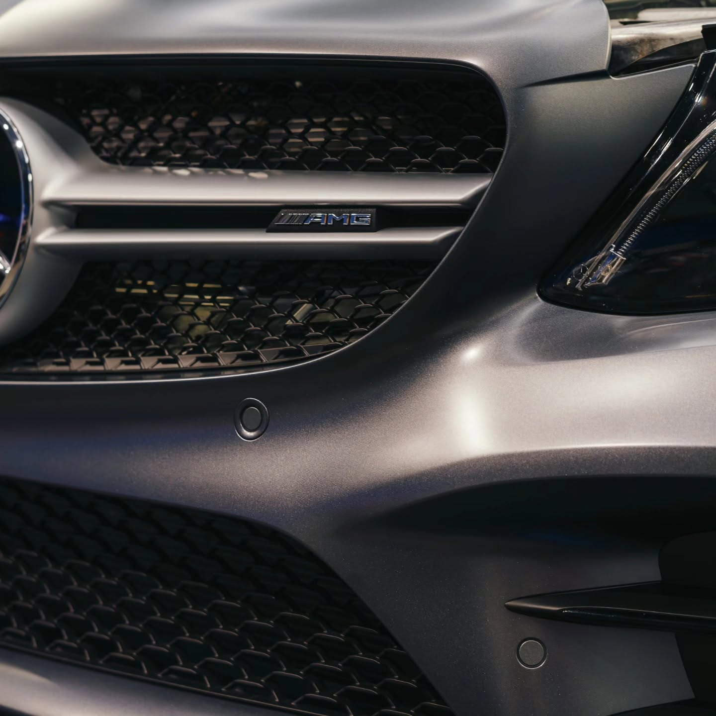 Close view of protected automotive paint